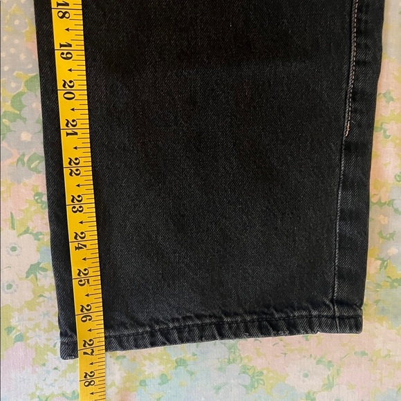 Free People | We The Free Major Leagues Mid Rise Wide Leg Black Wash Denim 25/0 - Picture 15 of 15